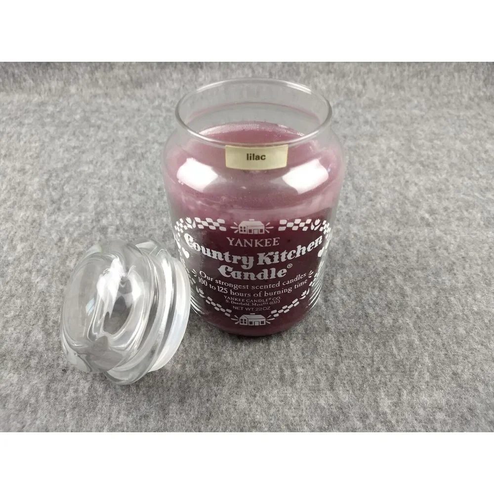 Yankee Candle‎ Country Kitchen Retired Lilac 22oz Classic Jar VTG 80s NOS NEW